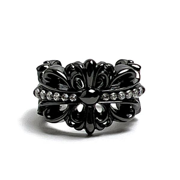 CHROME HEARTS Double Floral Cross Ring, Cheap, Diamond, Kuf52695