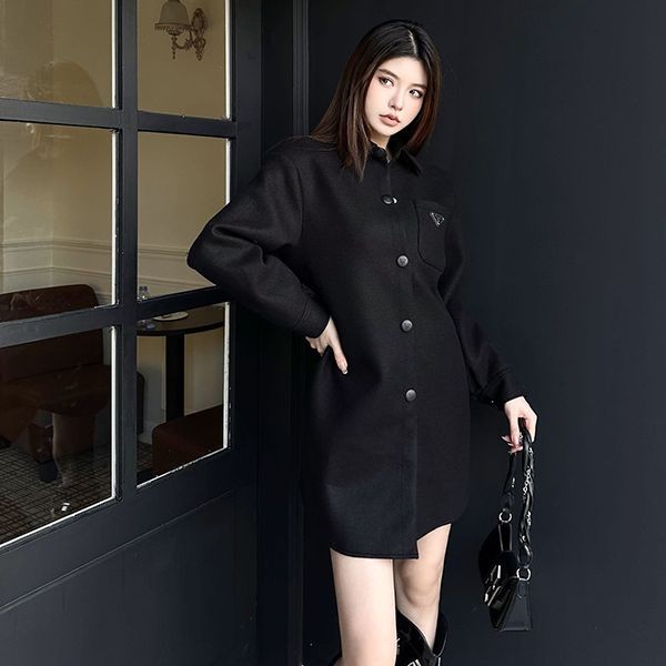 Extremely eye-catching! Prada long coat cashmere replica puk97003