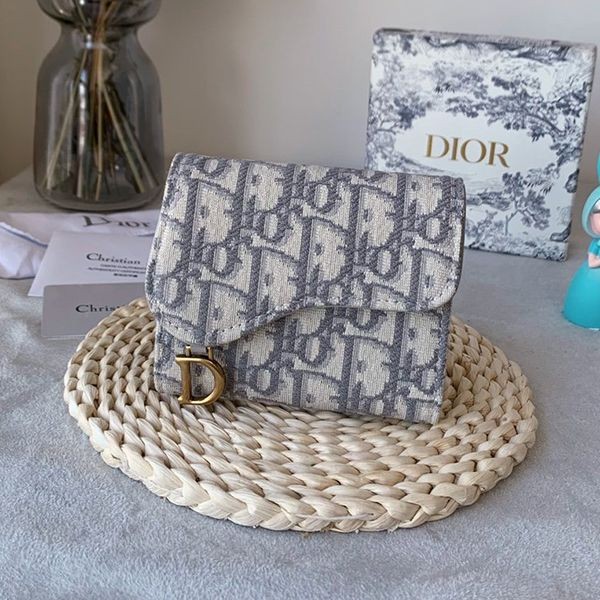 Hard to find Dior SADDLE compact folding wallet replica mini wallet oblique dea64691