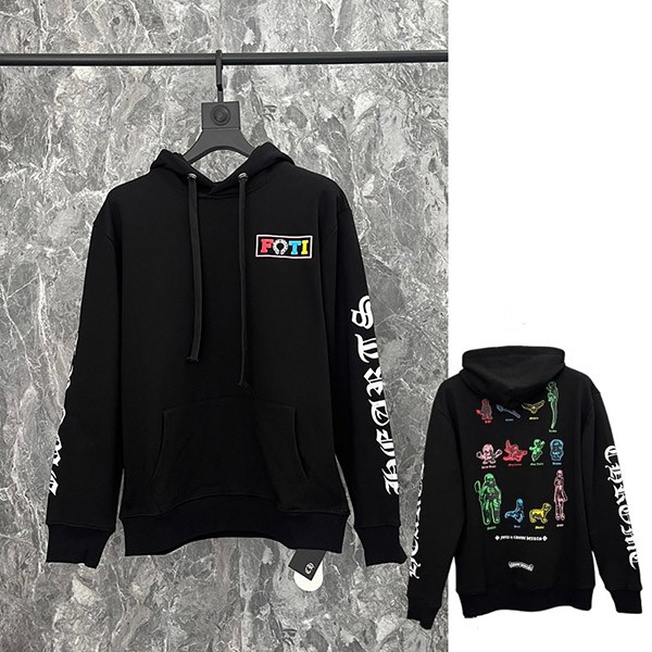 Popular all over the world? Chrome Hearts fake colorful FOTI zip-up hoodie Kui53106