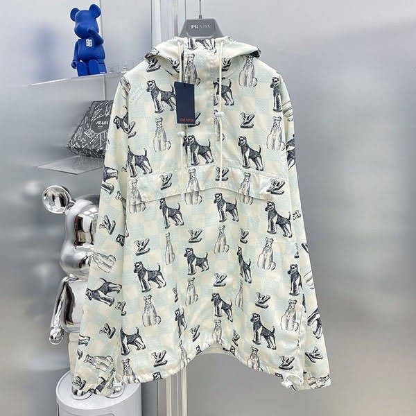 Secured Louis Vuitton Grade N Damier Print Hooded Anorak vug87989
