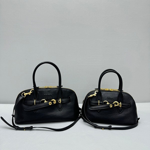 Free shipping Miu Miu replica Aventure nappa leather top handle bag in 2 sizes myz33897
