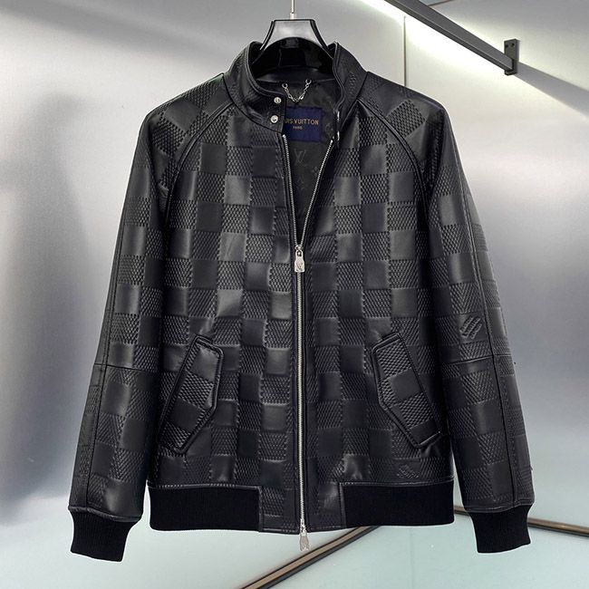New design Louis Vuitton leather jacket replica vus00657