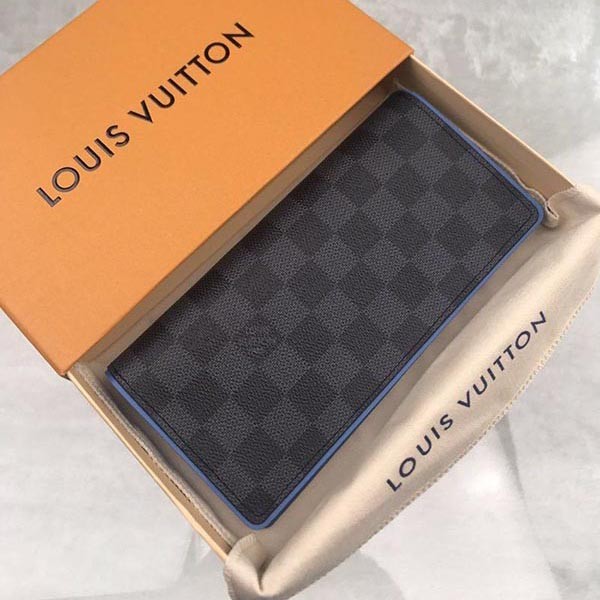 New Louis Vuitton Wallet Replica Leather Damier Canvas Logo N62665
