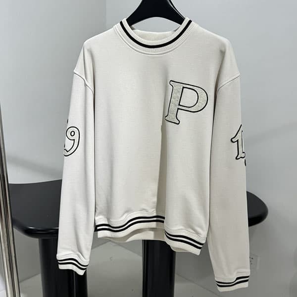 Prada patched fleece fake sweatshirt puc17340