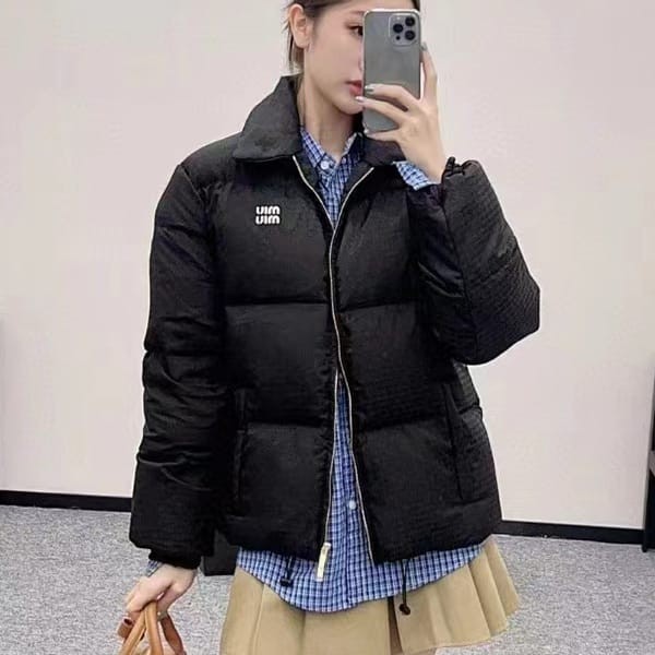 Immediate delivery Miu Miu replica logo print down jacket myt87128