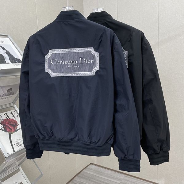 Super limited edition? Dior CD logo embroidered long sleeve jacket fake dew85657