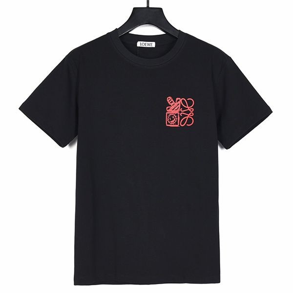 Attention★Loewe Embroidery Fake Anagram T-shirt lof75331