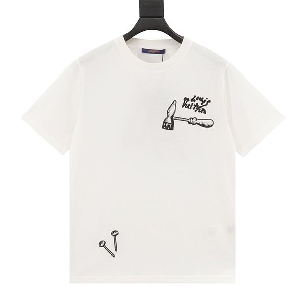 n-grade recommended Louis Vuitton hammer embroidered short sleeve T-shirt vuv62449