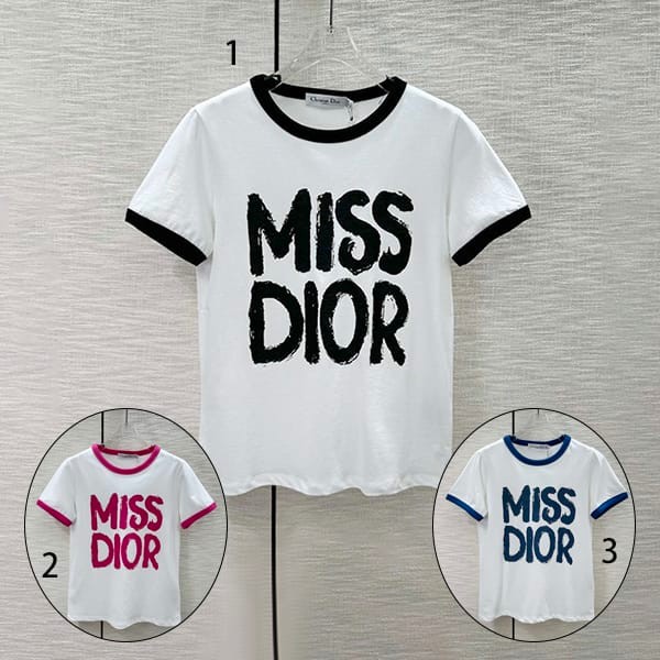 Free shipping Miss Dior copy graffiti cotton linen jersey T-shirt 3 colors det91675