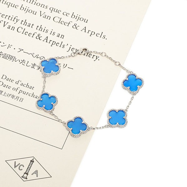 Attention ★ Van Cleef & Arpels Replica Vintage Alhambra Bracelet, 5 motifs vaz22850