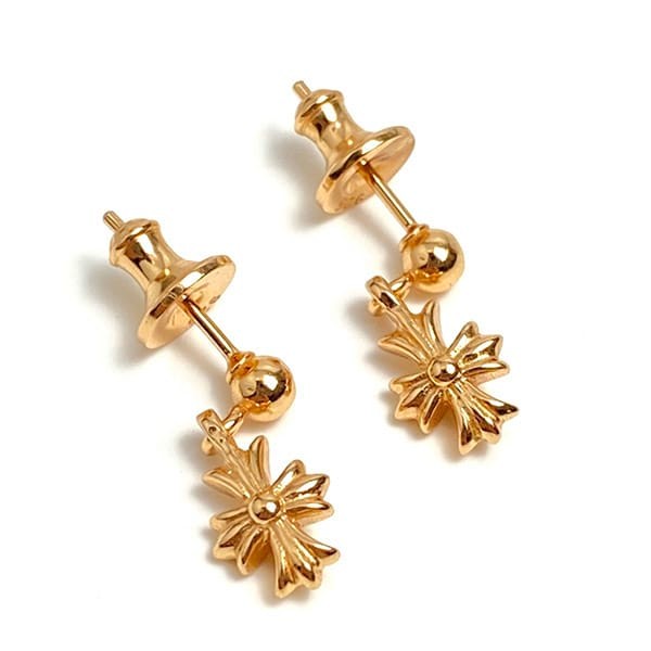 Very popular all over the world? Chrome Hearts earrings replica CH Plus Tiny E 22k gold Kup52360
