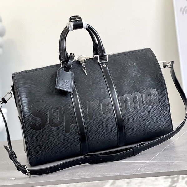 Louis Vuitton Supreme Replica Epi Keepall Bandouliere 45 Boston Bag M53433