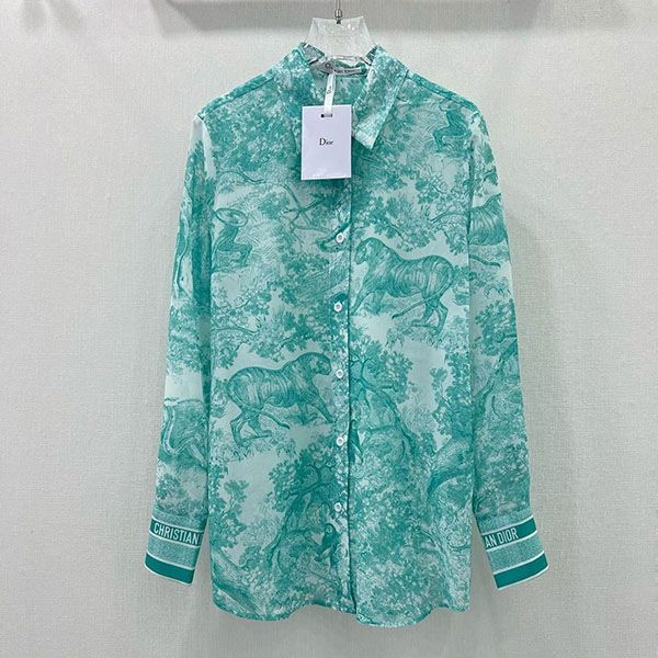 Dior Toile de Jouy motif long blouse deo81962
