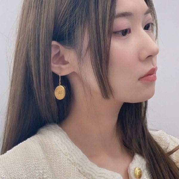 Free shipping Celine Triomphe Folk Logo Cross Earrings Parody Cen47838