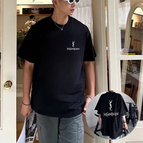 Latest and stylish Saint Laurent signature logo T-shirt replica Sac48325