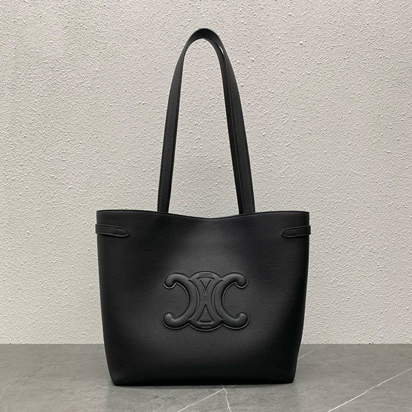 Featured★Celine Replica Cabas Anais/Grained Calfskin Black Bag 116853ENY