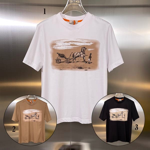 Secured Hermes Capsule Sports Cut and Sewn T-shirt Fake 3 colors erx50406