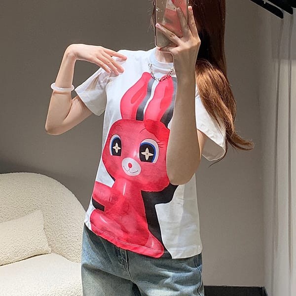 New designLouis Vuitton sequin rabbit T-shirt n grade 1AFV27