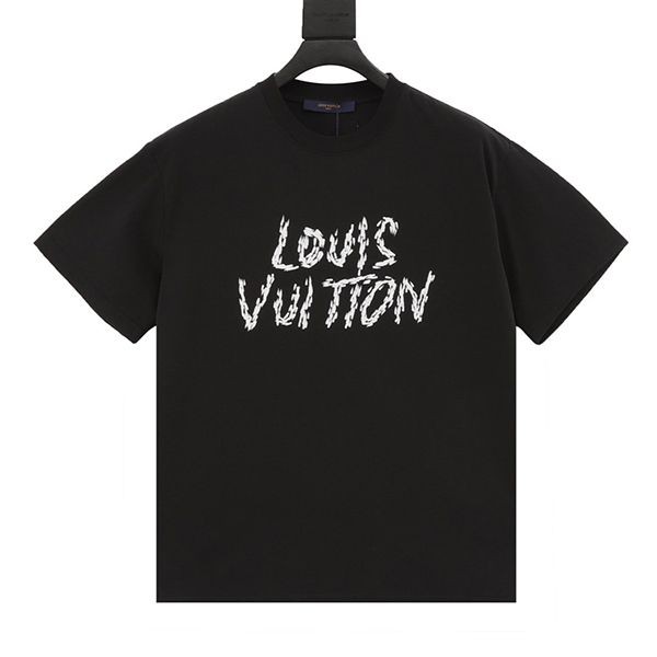 Cheap price!Louis Vuitton logo sketch style font T-shirt copy vuz41815