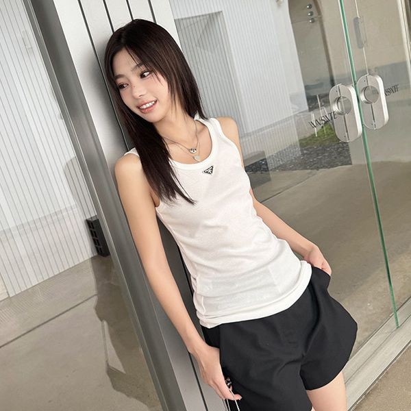 Hard to find! Prada ribbed jersey tank top replica pup59027