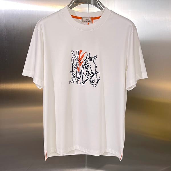 New design Hermes Capsule Sports cut and sewn T-shirt replica ern29485