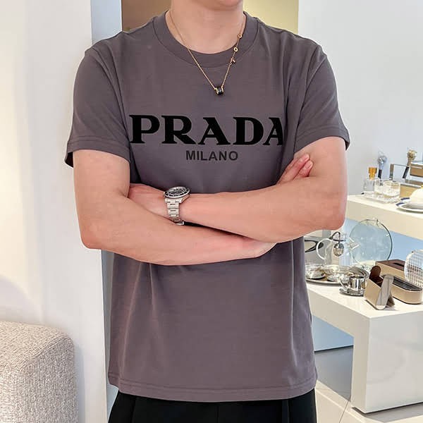 Prada Replica Logo Short Sleeve T-Shirt pup10780