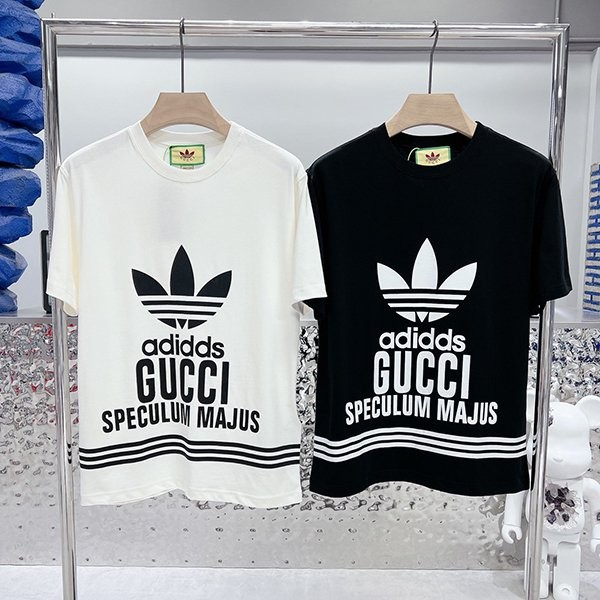 A hot collaboration! Adidas and Gucci T-shirt replica cotton gul90363