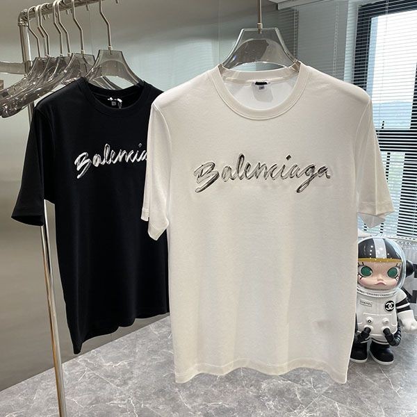 Cheap price! Balenciaga replica logo oversized T-shirt short sleeve 2 colors bay30051