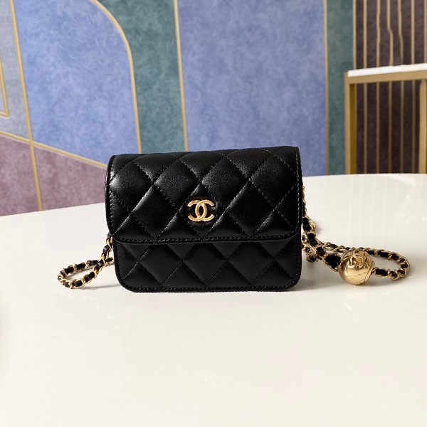 Chanel Matelasse Shoulder Bag Replica Black shk34122
