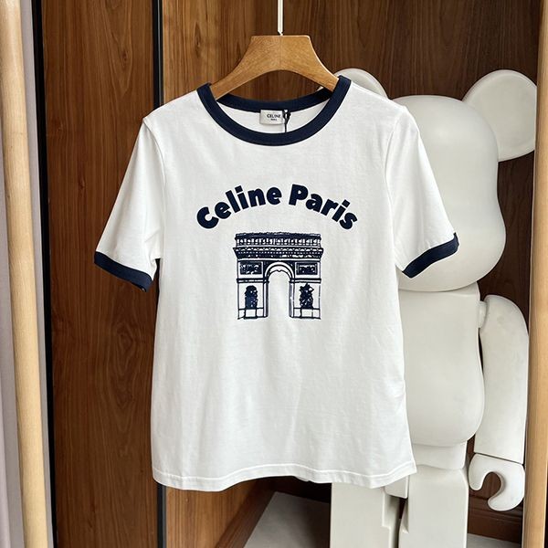 Extremely eye-catching! Celine short-sleeved T-shirt replica white Cey68535