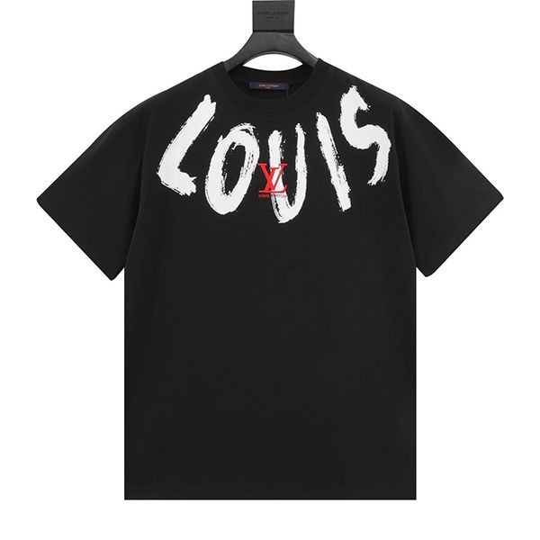 Free shippingLouis Vuitton logo hand-drawn graffiti embroidered T-shirt fake vub14136