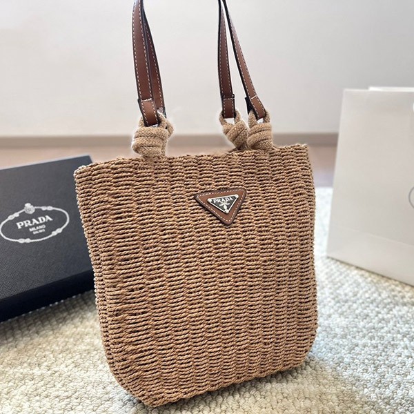 prada basket bag replica raffia handbag pux92923