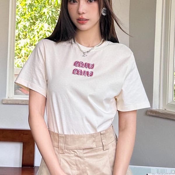 Popular all over the world? Miu Miu Jersey T-shirt copy mym41657