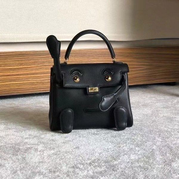 Sold out Hermes Kelly Doll replica black gold hardware erp07693