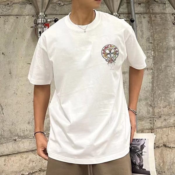Secured Chrome Hearts Neck Logo T-shirt Fake Short Sleeve Kun97711
