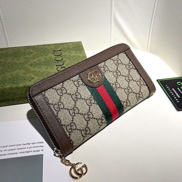 Recommended Gucci Beige GG Supreme Wallet Replica gus28340