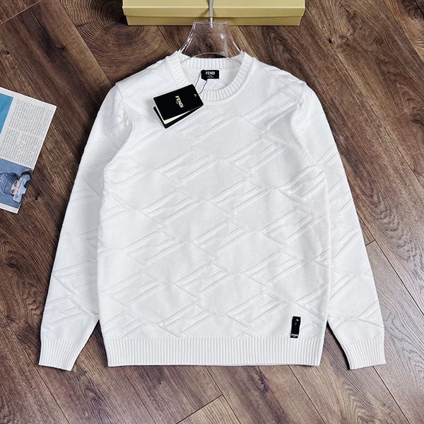 Super popular Fendi replica white wool jumper with long sleeves fef23066