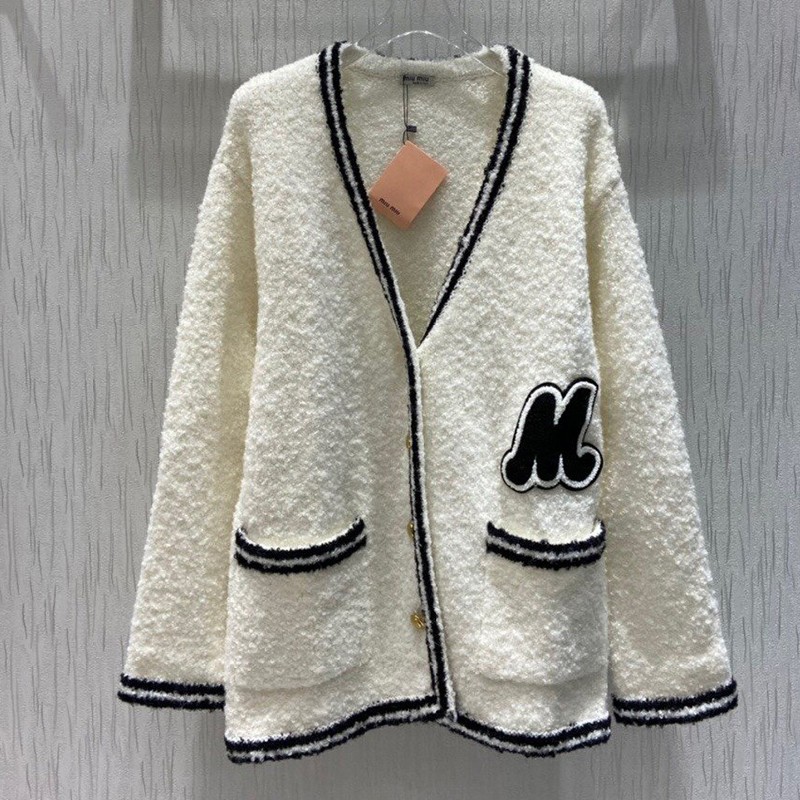 Sold out ☆ Miu Miu sweater copy ☆ Oversized logo mohair sweater? mys81908