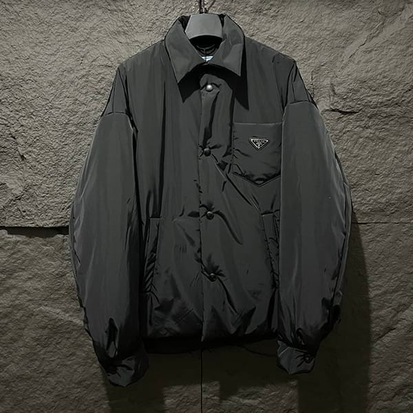 Immediate shipping fake Prada re-nylon convertible cropped down jacket pun78386