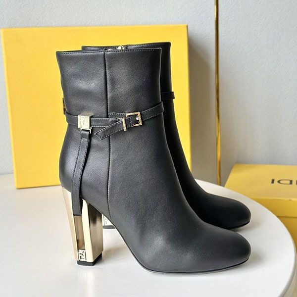 Recommended Fendi Baguette Nappa Leather Ankle Boots fej70688