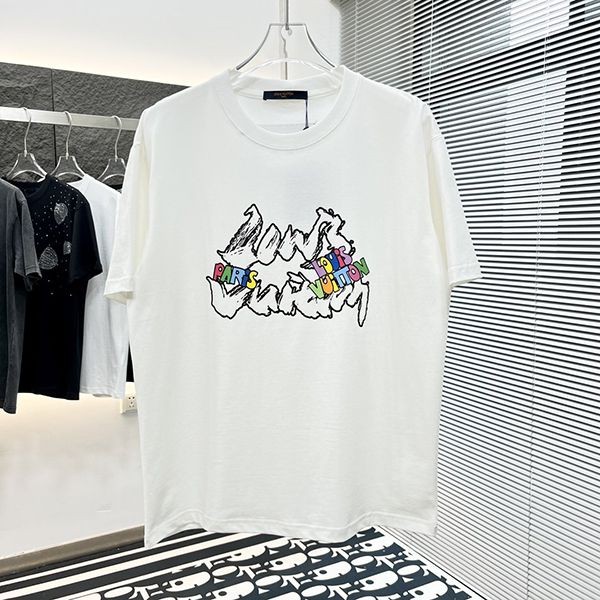 24FW Louis Vuitton T-shirt copy print short sleeves attention-grabbing! vuj67644