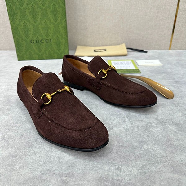 Gucci Jordan Horsebit Suede Loafers Replica guq80830