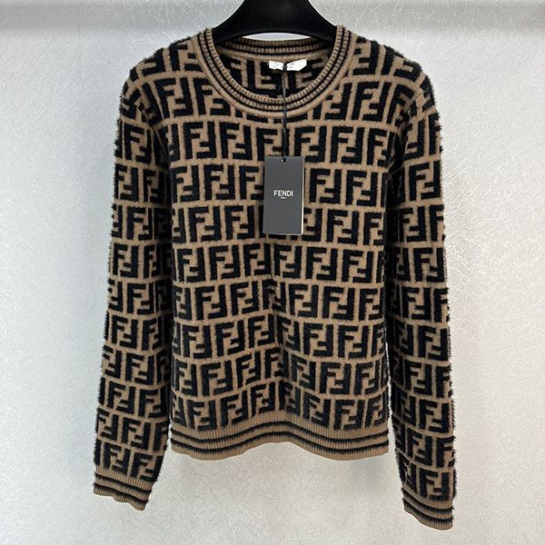 Super popular Fendi FF motif crew neck sweater replica fey97793