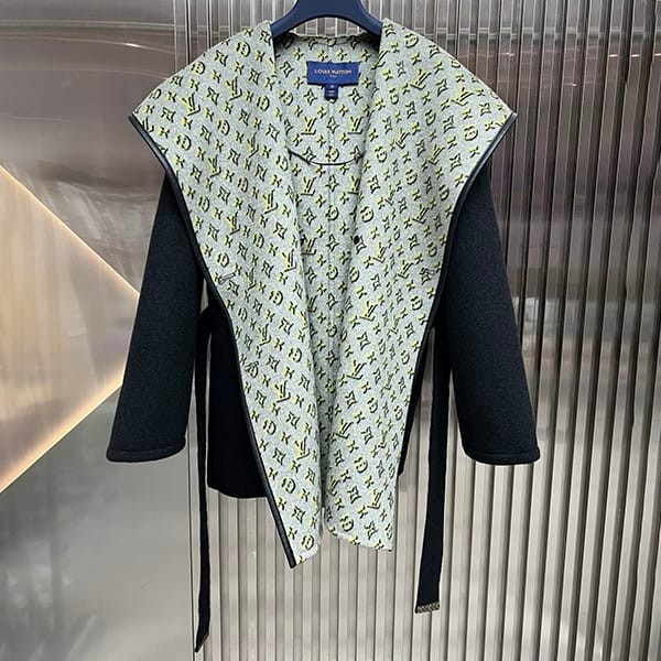 ★Safe shipping with tracking Louis Vuitton replica double-breasted wrap coat 1ABQNB