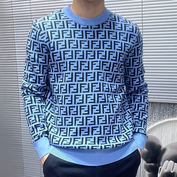 Super low price! Fendi replica sweater wool yarn 3D FF motif feq75286