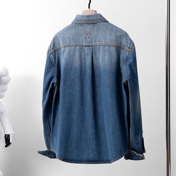 Cheap price! Bottega Veneta denim long sleeve shirt blue fake bof92462