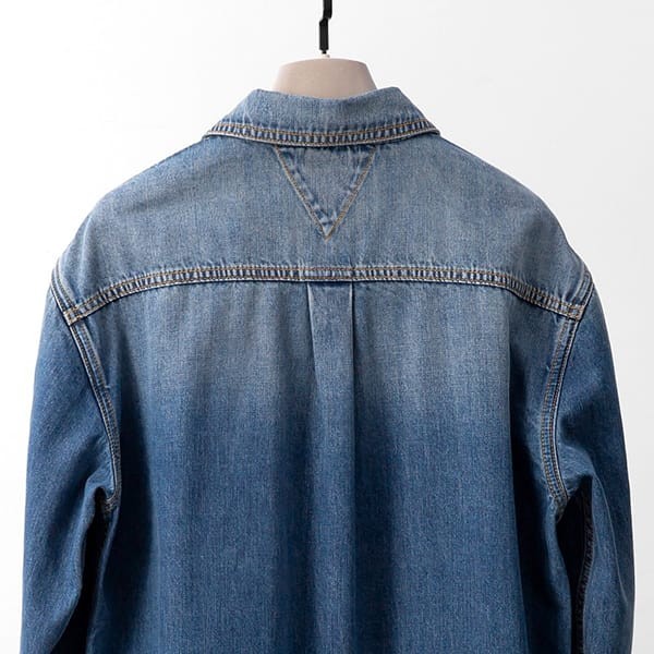 Cheap price! Bottega Veneta denim long sleeve shirt blue fake bof92462