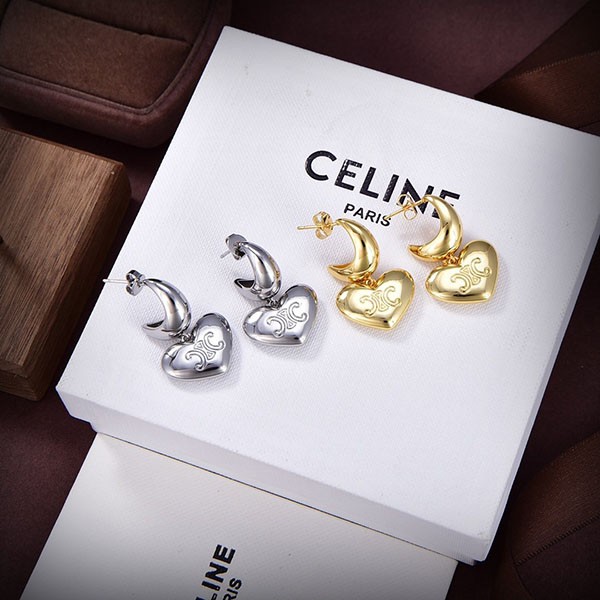 Sold out Celine heart-shaped earrings replica 2 colors Ceh92037