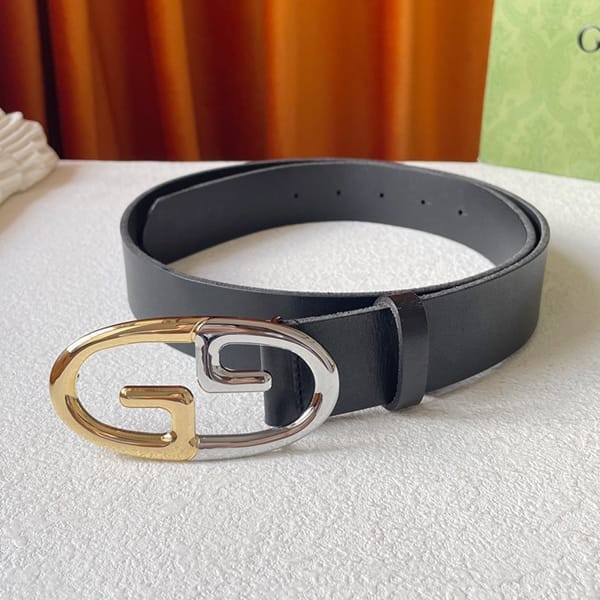 Very popular! Replica Gucci GG buckle smooth leather belt 35mm 758614CVE0G1000